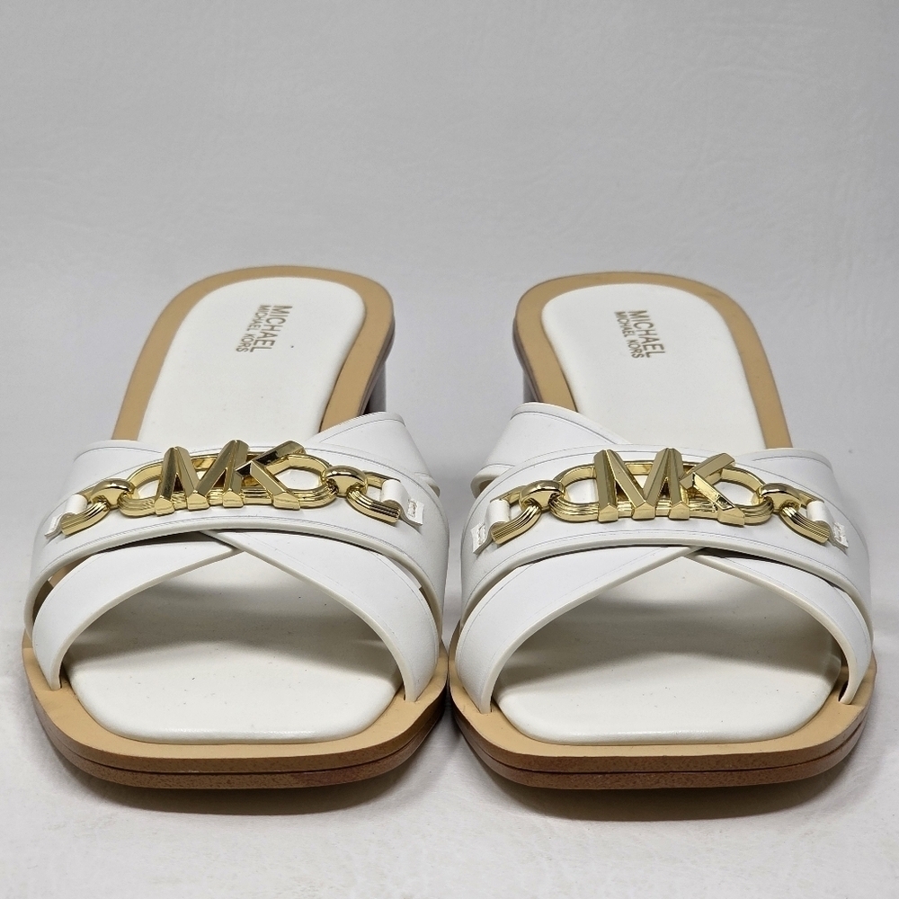 Michael Michael Kors Women's Tiffanie White Heel Sandals Size 6M New - Picture 5 of 11